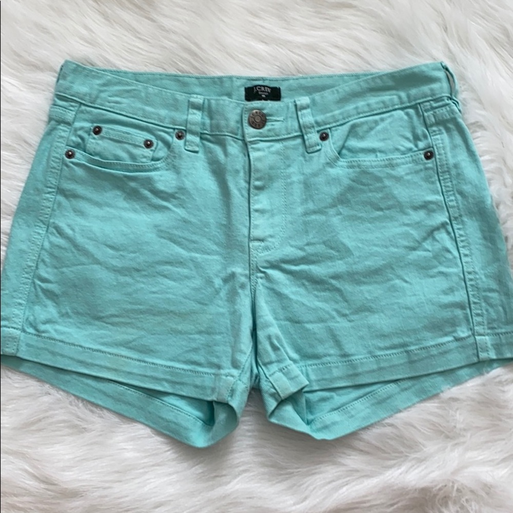 J. Crew Stretch Mid Rise Denim Jean Shorts